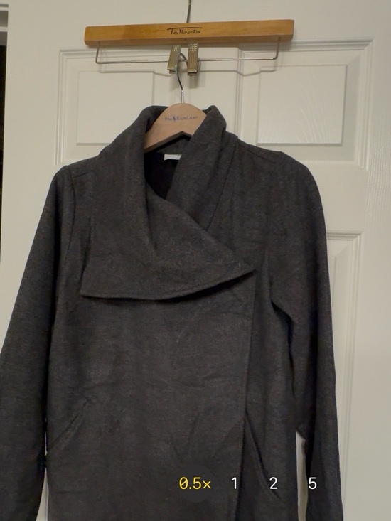 Nwt / J. Jill Gray Draped Open-Front Trench super soft Coat - Picture 4 of 10